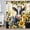 Yellow, variant on Mizhona Highland Cow Shower Curtain Sunflowers Farmhouse Bath Curtains Farm Country Bathroom Decor 72"x72"