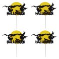 thumbnail image 2 of MOQIN Halloween Cake Decor Insert Set - 4 PCS Pumpkin Witch Topper for Birthday Party Supplies, Spooky Baking Decorations, Haunted House Themed DIY Dessert Accessories, 2 of 5