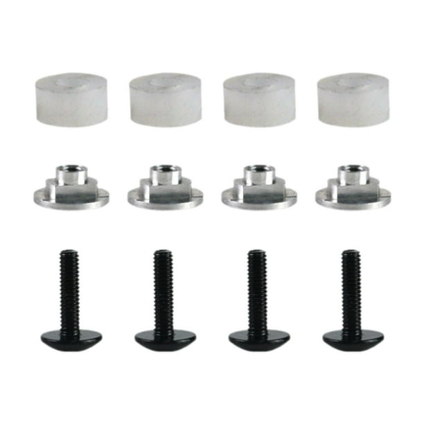 4 Piezas Hockey Tornillos Kit Juego de Accesorios Visor Tuercas Arandelas Material Metálico Función de Repuesto Adecuado para Reparar Cascos Deportivo