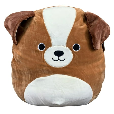 Squishmallow 16 inch Bernie the St. Bernard Dog Plush Toy, Stuffed Animal, Super Pillow Soft, Brown