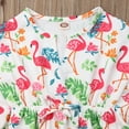 thumbnail image 3 of Filles Maillots de Bain Sans Manches Cover-up Pompon Imprimé Floral Vêtements Robe, 3 of 6