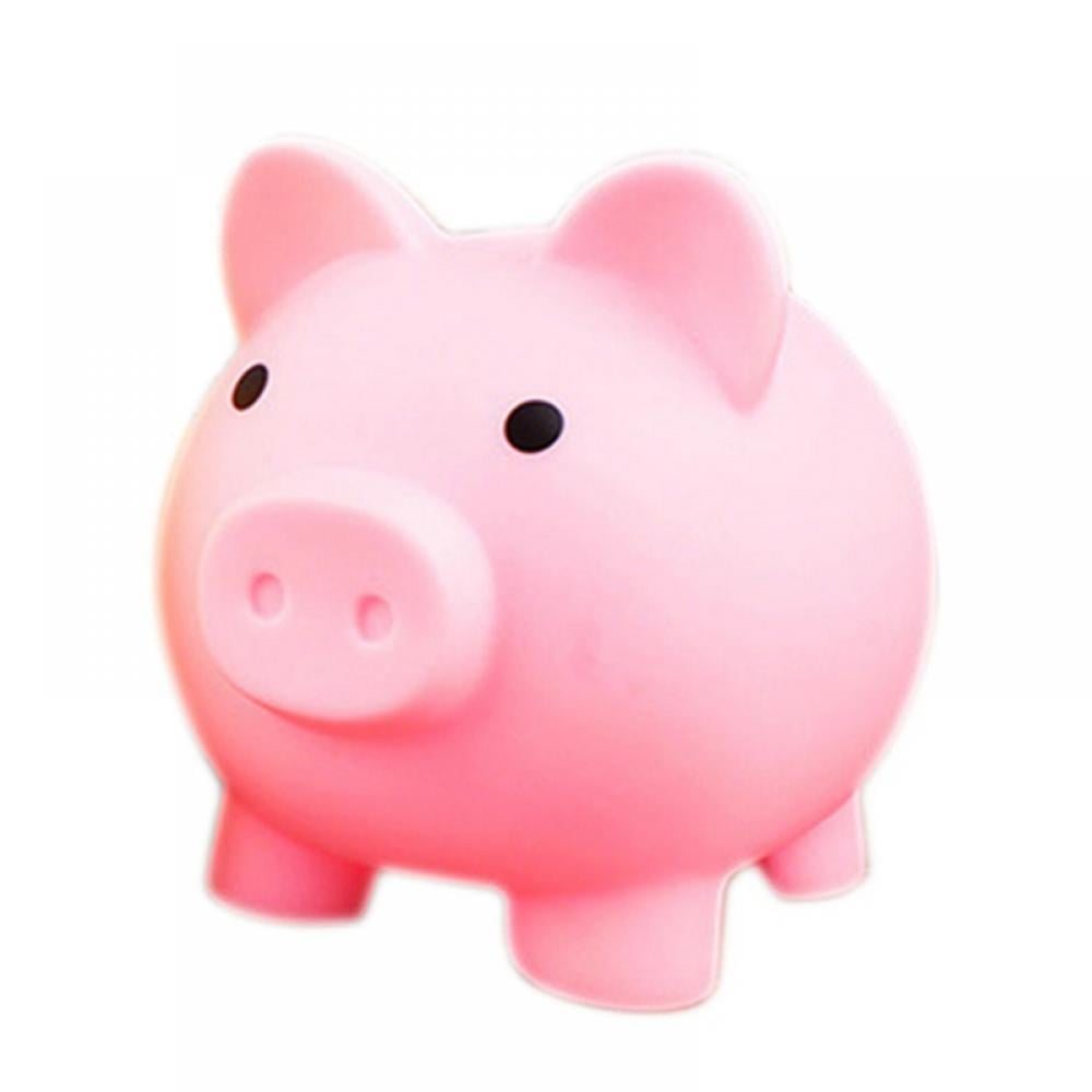 Piggy Bank,Creative Cute cat Vinyl can not be Broken Piggy Bank Gift Coin Bank for classmates and Children-Small Pink 
