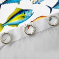 thumbnail image 4 of Manfei Vivid Rustic Fish Blackout Curtains, Marine Animal Window Curtains Pack of 2 (38x45 Each), White Blue, 4 of 6