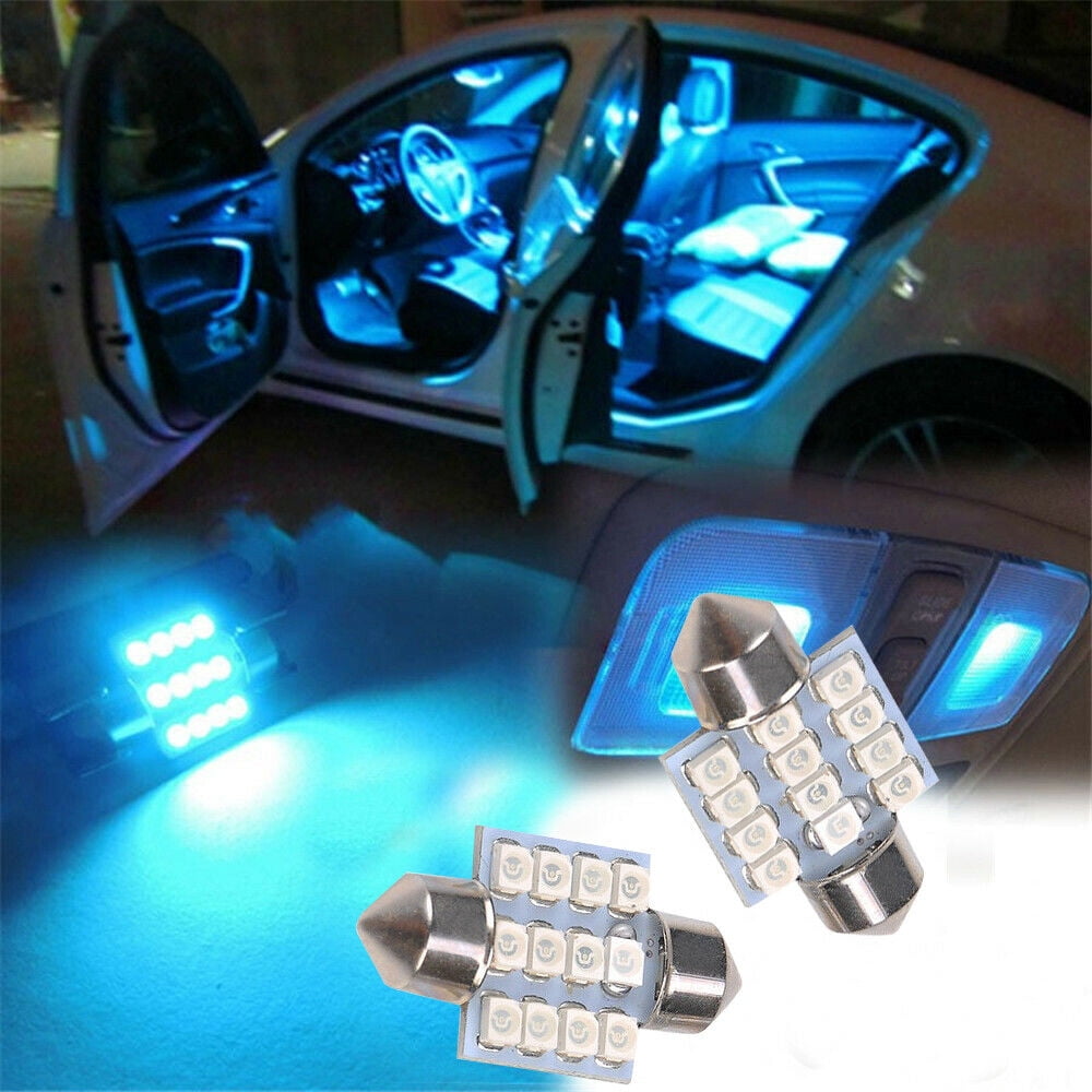 13x 8000K LED Interior Lights Bulbs Kit Dome License Plate Lamps Car Accessories