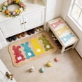 thumbnail image 2 of Easter Bunny Shaped Floor Mat, Soft Cozy Non-Slip Absorbent Mat, Low Profile Area Rug for Bedroom Porch Hallway Dorm Easter Home Decoration, 2 of 9