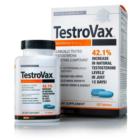 TestroVax Testosterone Booster for Men Vitamin Supplement by Novex (60 Tablets) *EN