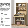 62" H Tall Kitchen Pantry Buffet Storage with Drawer Tall Hutch
