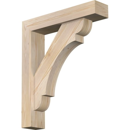 

Ekena Millwork 5 1/2 W x 26 D x 30 H Olympic Block Smooth Bracket w/ Offset Brace Douglas Fir