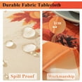 thumbnail image 5 of Harvest Tablecloth Rectangle 60 x 84 Inch Pumpkin Tablecloths with Maple Leave Pattern Spillproof Anti-Wrinkle Durable Polyester Table Cover for Fall Thanksgiving Party Tabletop, 5 of 6