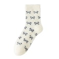 thumbnail image 1 of Winter Lightweight Cozy Calf-Height Hosiery For All Day Comfort Featuring Soft Fuzzy Finish And Bow For Indoor Outdoor Use, 1 of 8