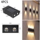 thumbnail image 1 of lámparas LED de luz cálida, luz solar de pared para exteriores, IP65, impermeable, iluminación decorativa de pared, lámpara de pared para valla, patio, jardín, puerta de entrada, escalera., 1 of 4