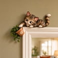 thumbnail image 3 of Trovenix Cat Door Corner Decor Cute Kitty Door Frame Corner Ornament Funny Peeking Cat Door Topper for Home Room Doorway Holiday Wall Decoration, 3 of 6