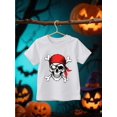 thumbnail image 1 of Halloween T-shirt - 100% Cotton Breathable Short Sleeve Round Neck Tee with Red Bandana & White Bones Design, Perfect for Trick-or-Treat, Casual Play, and Holiday Gifts, Halloween, 1 of 6