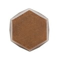 thumbnail image 6 of Spofford Indoor Modern Hammered Iron Geometric Side Table, Brushed Antique Bronze, 6 of 7