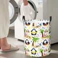 thumbnail image 4 of Lsque Penguins On The Beach pattern Laundry Hamper Basket, Tall Woven Rope Hamper Basket for Clothes, Lightweight Storage Basket, Collapsible Waterproof-Small, 4 of 8