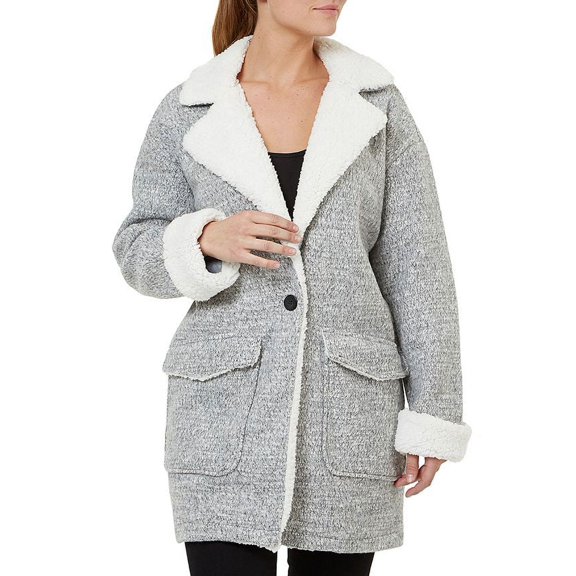 Numero One-Button Fleece Coat - XLarge