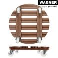 thumbnail image 6 of Wagner design yourself 20" Terra Cotta Wood Plastic Composite Round Plant Caddy, 6 of 6