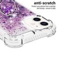 thumbnail image 3 of Funda para iPhone 12 Mini con Brillo Líquido Flotante, Purpurina, Parachoques y Anillo Giratorio Soporte, 3 of 5