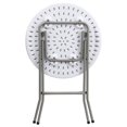 thumbnail image 4 of 24'' Round Granite White Plastic Folding Table, 4 of 8