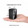 thumbnail image 2 of Adaptador de enchufe de viaje universal con 2 puertos USB, cargador de CA para viajes internacionales, convertidor para AU, EE. UU., RU y UE, cargador USB nuevo., 2 of 5