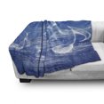 thumbnail image 3 of Music Soft Flannel Fleece Throw Blanket, Water Musical Notes Bubbles Dancing Waves Fantasy More Than Real Theme, Cozy Plush for Indoor and Outdoor Use, 50" x 70", Blue, by Ambesonne, 3 of 6