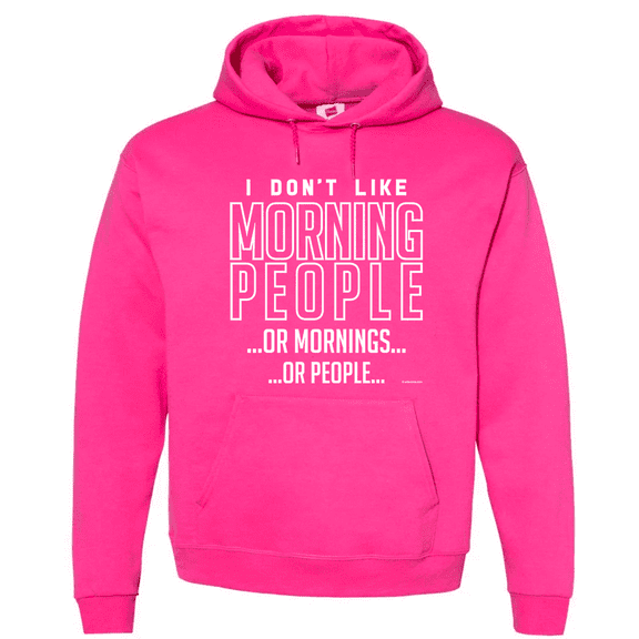 Funny Saying Not A Morning Person Hoodie Sweatshirt Clothing Accessories Gifts Mens