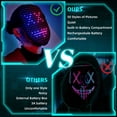 thumbnail image 6 of Ompusos Kids Glowing LED Cosplay Masquerade Mask, Light-Up Gesture-Sensing Costume Party Mask, 6 of 7