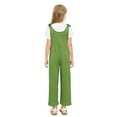 thumbnail image 4 of MKOSPLRT Girls Jumpsuits Sleeveless Tie Knot Casual Jumpsuits One Piece Scoop Neck Baggy Wide Leg Overalls Solid Jumpers with Pocket Kids Clothes, 4 of 9