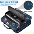 thumbnail image 6 of Zipper Binder with Shoulder Strap 2 inch 3 Ring Waterproof File Folder Organizer Bag 500 Sheet Cartoon Cat Paw Pattern, 6 of 8