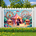 thumbnail image 6 of Colorful Theme Welcome Carnival Banner Decorative Design Amusement Park Polyester Material Balloon Decoration for Birthday Party Kids Event Celebration, 6 of 8
