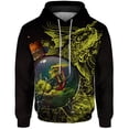 thumbnail image 3 of Sudadera con capucha holgada con estampado de ballenas y medusas para hombre, ropa de calle Harajuku, ropa Y2k, otoño, 3 of 5