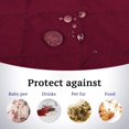 thumbnail image 4 of Funda de silla reversible para perros, mascotas, repelente al agua, funda de sofá, funda para silla, correas gruesas de 2.0 in, protector de silla antideslizante, asiento acolchado suave, ancho de hasta 21.0 in (sillón, marfil/beige)Borgoña/TostadoLoveseat, 4 of 5