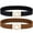 Black+Coffee, variant on Timarkment 2pcs Women Elastic Skinny Belt for Dresses Stretch Belt Golden Buckle Coffee Black Belt for Women Ladies Belts