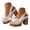Beige, variant on Dakaela Women's Slingback Chunky Heels Sandals Open Toe Leather Bow Platform Wedge Dress Walking Pumps Shoes for Prom Wedding Party Beige 6