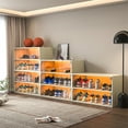thumbnail image 5 of Furvclv Shoe Storage Box, 3-Tier Shoe Box With Sliding Glass Door, Modern Shoe Rack Organizer, Stackable Shoe Storage Bin With LED Light For Display Sneakers, 5 of 7