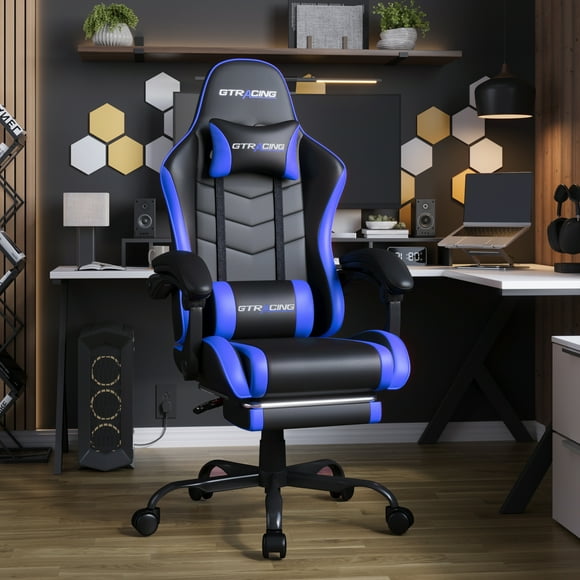 GTRACING GTWD-200 Ergonomic Gaming Chair with Adjustable Pillows and Footrest