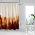 thumbnail image 3 of Fall Misty Forest Shower Curtain Set,Nature Mountain Shower Curtain with Metal Hooks,Fantasy Fog Magic Tree Bath Curtain for Bathroom,Yellow Bath Curtain,Waterproof Polyester Fabric-72 Wx72 L, 3 of 5