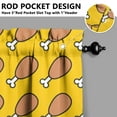 thumbnail image 5 of Kitchen Curtains 36 Inch Short - 3 Panel Set with Cute Farmhouse Egg & Chicken Print, Rod Pocket Window Curtain, 100% Polyester for Rustic Coop, Farm Kitchen, Easy Wash, 5 of 6