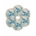 thumbnail image 7 of 13 Inch Round Placemats Set of 6, Teal Octopus Coastal Non Slip Heat Insulation PP Table Mats, Vintage Summer Beach Nautical Washable Place Mats for Kitchen Dining Party Table Decor, 7 of 7