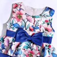 thumbnail image 4 of Otqutp Fashion Flower Girls Dress Child Girls Sleeveless Pageant Dress Birthday Party Kids Floral Prints Bowknot Gown Princess Dress(Blue,9-10 Years), 4 of 7