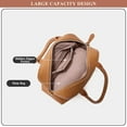 thumbnail image 4 of Top Handle Shoulder Bag for Women Genuine Leather Retro Boston Bag Classic Satchel Crossbody Elegant Handbag and Purse, 4 of 7