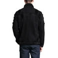 thumbnail image 2 of Victorious Men's Classic Distressed Denim Trucker Jean Jacket DK100 - Jet Black - 4X-Large, 2 of 6