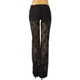 thumbnail image 3 of iB-iP Women's Eyelet Lace Crochet Slim Fit And Flare Wide Leg Low Waist Trouser, 3 of 3