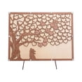 thumbnail image 2 of AKEGAMN Wedding Guest Book Tree Wooden Keepsake Sign In Board With Leaves For Fingerprint Or Message Rustic Anniversary Or Event Memorial Interactive Guest Book: Guests leave fingerprints as "leaves, 2 of 7
