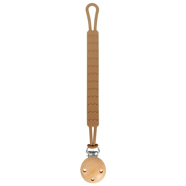 Cadena anticaída para chupete de bebé, juguete de goma para dientes para niños, cadena anticaída, cadena para chupete integrada de silicona de grado alimenticio