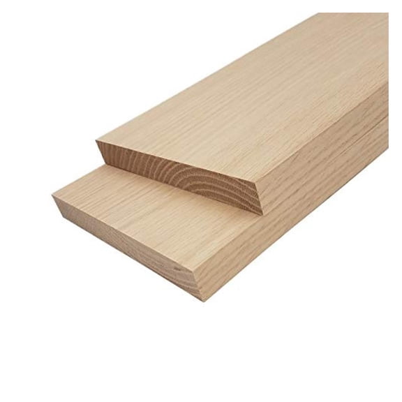 Red Oak Lumber Board - 3/4" x 6" (2 Pieces) (3/4" x 6" x 12")