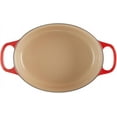 thumbnail image 5 of Le Creuset 4.3 Qt Cast Iron Signature Oval Casserole, Cherry Red, 5 of 6