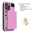 thumbnail image 3 of FIEWESEY for iPhone 13 Pro Phone Case,Ultra-Thin Sliding Credit Card Slot, Full Body Protective Shell, Scratch-Resistant Shock-Proof Protective Cover for Apple iPhone 13 Pro 6.1 Inch(Pink), 3 of 6