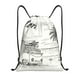 thumbnail image 1 of Fotbe Summer Vacation Scene With Camping Van Bolsa Mochila con Cordón Estampada, Bolsa de Gimnasio Deportiva, Bolsa Cinch, Bolsa con Cordón para Hombres y Mujeres-Medium, 1 of 6