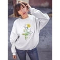 thumbnail image 2 of Marigolds Watercolor Style Sweatshirt Women -Image by Shutterstock, Female Small, 2 of 4